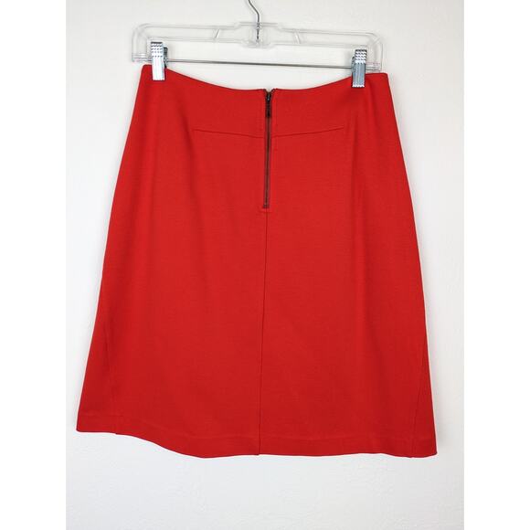 CAbi Fiery Skirt Ponte Knit Classic Chic Preppy Spring Summer Career Red Size 2 - Picture 5 of 10